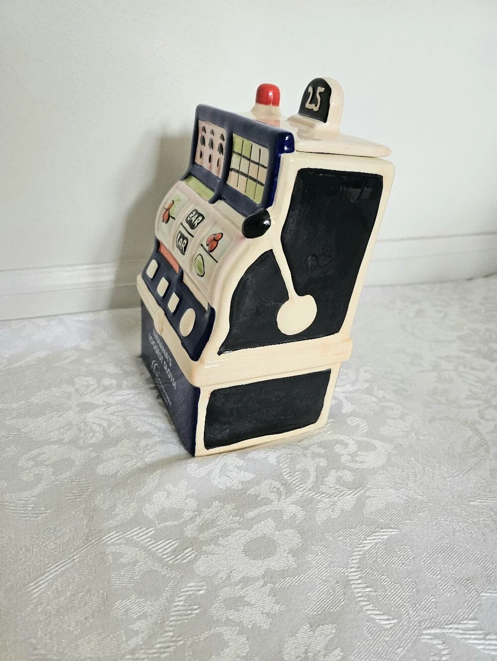 Novelty Ceramic Small Cookie Jar- Hoosier Themed